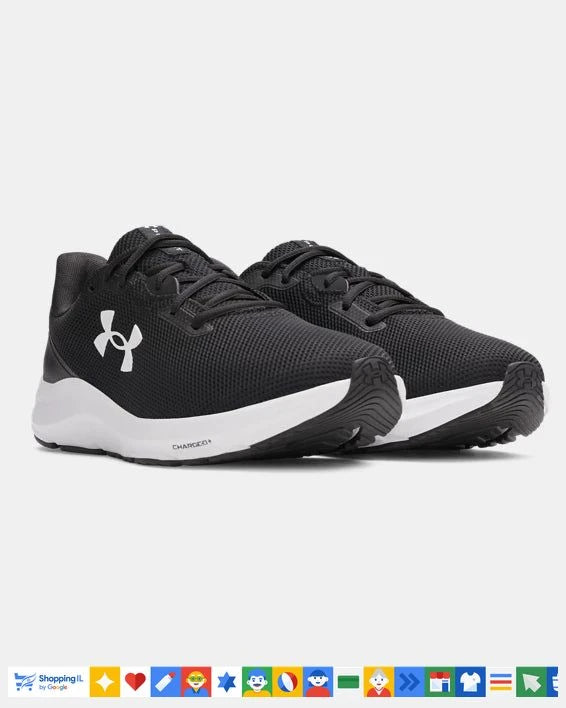 נעלי ריצה Under Armour Charged Pursuit 4 לגבר בצבע שחור 3028254100 | נעלי ספורט אנדר ארמור | הנעלה ספורטיבית B Brands