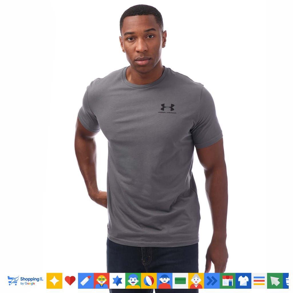 חולצת טי-שירט Under Armour Sportstyle LC SS לגבר בצבע אפור 1326799-012 | חולצת אימון אנדר ארמור נושמת | ציוד ספורט B Brands
