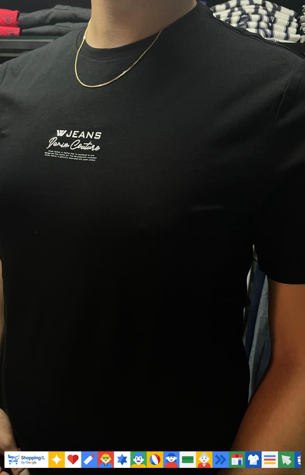 W Jeans Tshirt דבליו ג'ינס חולצת טישרט לוגו באמצע - www.bbrands.co.il W Jeans Tshirt דבליו ג'ינס חולצת טישרט לוגו באמצע