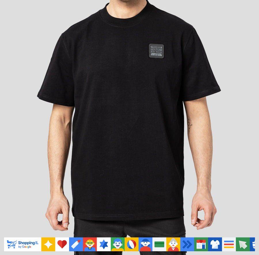 טי-שירט W Jeans שחורה לגבר לוגו כפול WJ-TEE-LOGO-BLK | חולצת דאבליו ג'ינס עם עיצוב מטורף | אופנת גברים B Brands